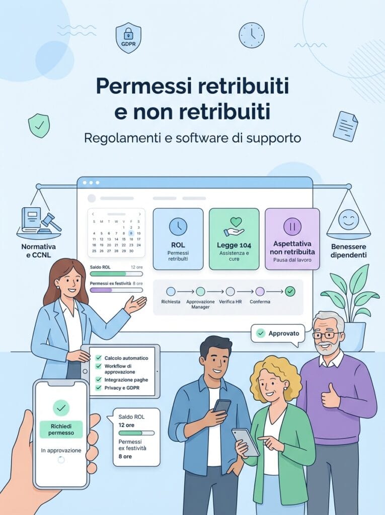 Permessi retribuiti e non retribuiti: regolamenti e software di supporto