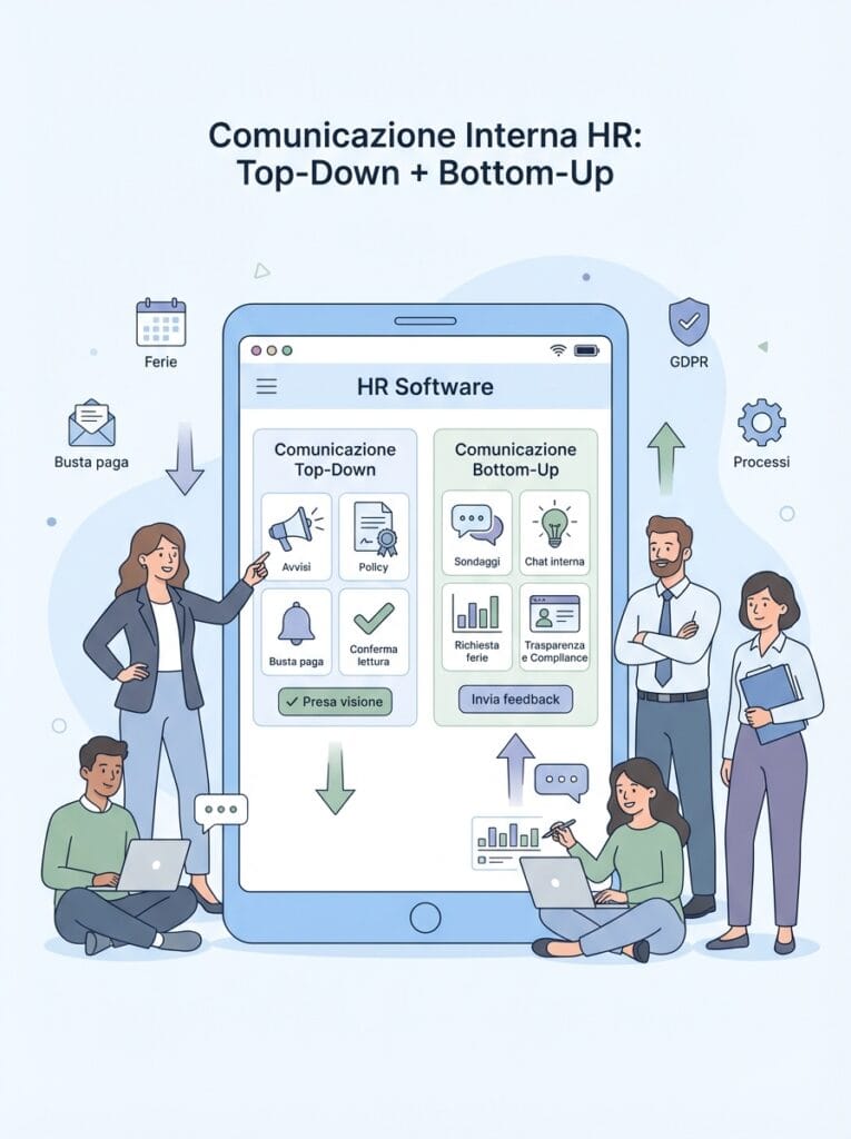 Rivoluzionare la Comunicazione Interna con i Software HR: Strategie Top-Down e Bottom-Up per Consulenti e Imprenditori