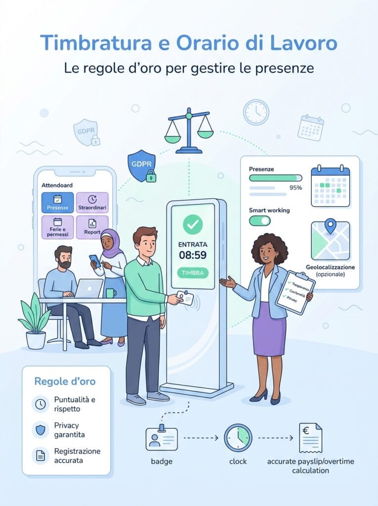 Timbratura e Orario di Lavoro: Le Regole d'Oro per una Gestione Impeccabile delle Presenze in Azienda