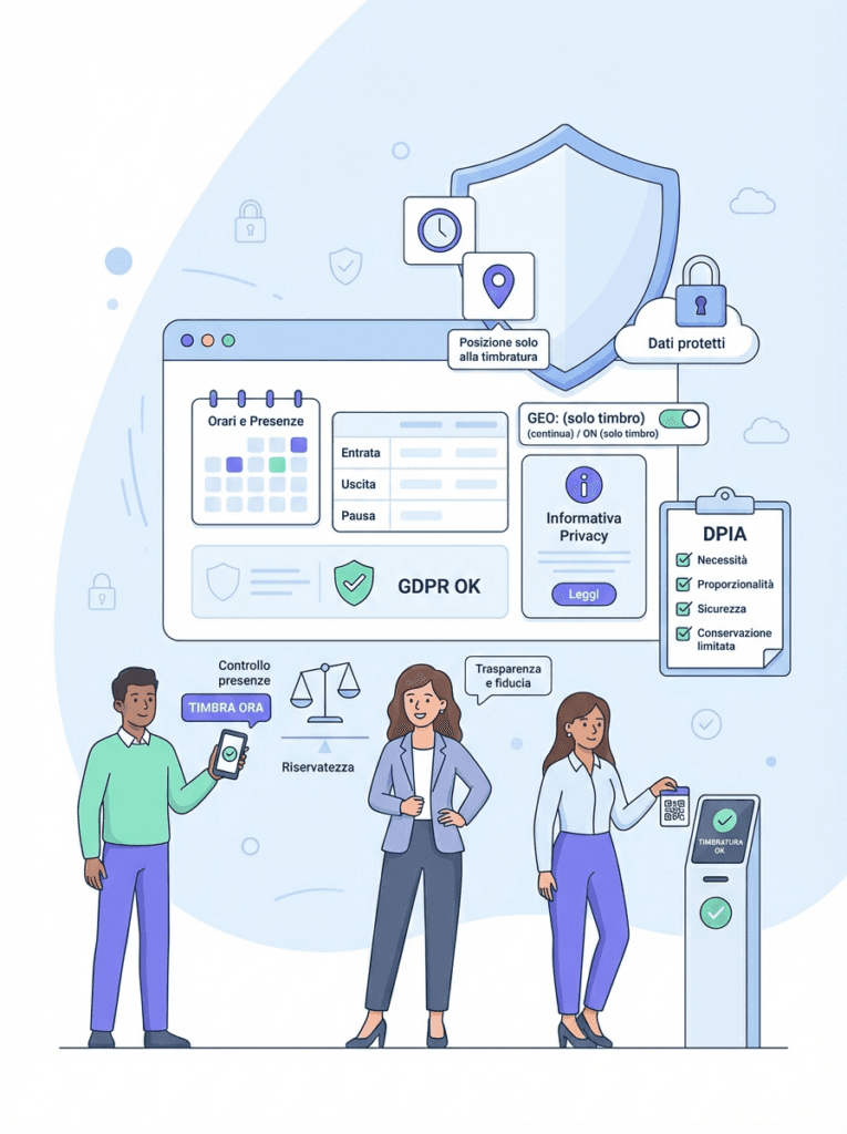 Timbratura Digitale e Privacy: Navigare il GDPR con la Tecnologia