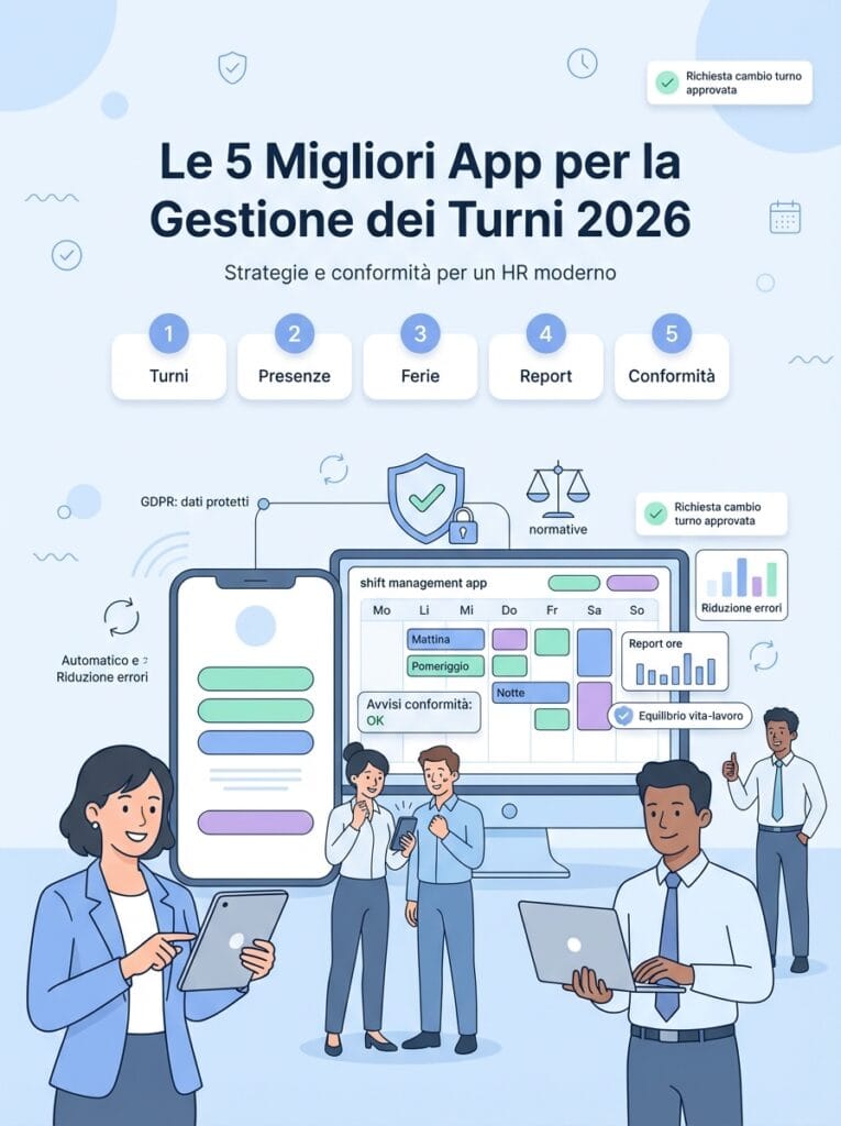 Le 5 Migliori App per la Gestione dei Turni del 2026: Strategie e Conformità per un HR Moderno