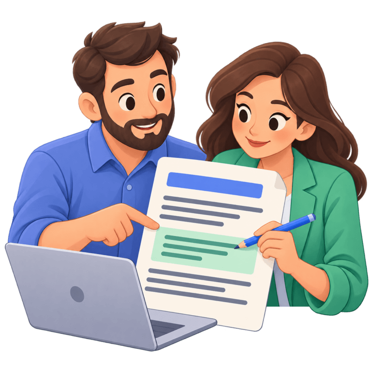 Due consulenti personalizzano i modelli di lettere e contratti del proprio studio.