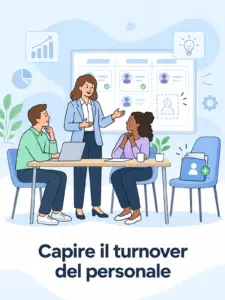 Illustrazione cartoon: turnover del personale